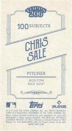 2022 Topps 206 - Wood Paper Stock #NNO Chris Sale Back