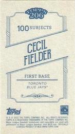 2022 Topps 206 - Wood Paper Stock #NNO Cecil Fielder Back