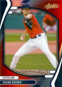 2022 Panini Absolute - Spectrum Red #63 Shane Bieber Front