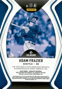 2022 Panini Absolute - Established Threads #ET-AF Adam Frazier Back