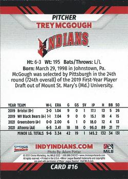 2022 Choice Indianapolis Indians #16 Trey McGough Back