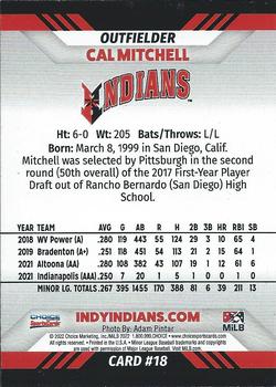 2022 Choice Indianapolis Indians #18 Cal Mitchell Back