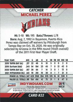 2022 Choice Indianapolis Indians #22 Michael Perez Back
