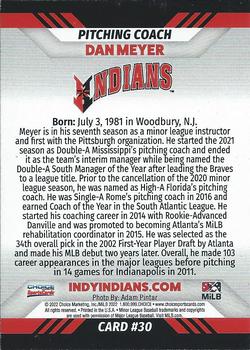 2022 Choice Indianapolis Indians #30 Dan Meyer Back