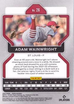 2022 Panini Prizm #26 Adam Wainwright Back