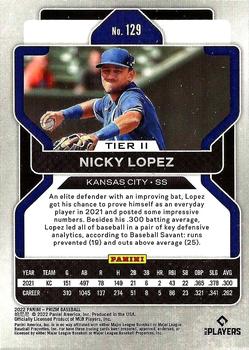 2022 Panini Prizm #129 Nicky Lopez Back