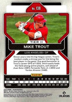 2022 Panini Prizm #138 Mike Trout Back