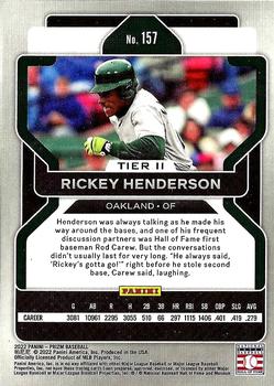 2022 Panini Prizm #157 Rickey Henderson Back