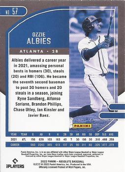2022 Panini Absolute - Retail #57 Ozzie Albies Back