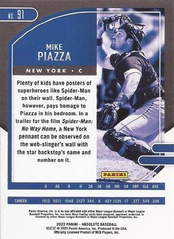 2022 Panini Absolute - Retail #91 Mike Piazza Back
