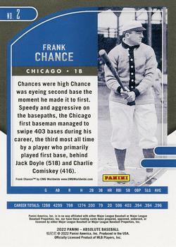 2022 Panini Absolute - Green #2 Frank Chance Back
