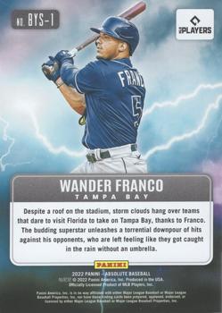 2022 Panini Absolute - By Storm Retail Green #BYS-1 Wander Franco Back