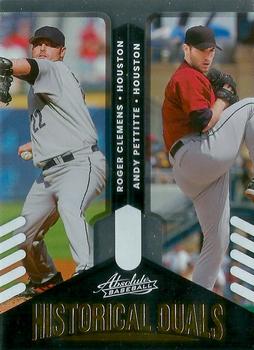2022 Panini Absolute - Historical Duals #HD-RA Andy Pettitte / Roger Clemens Front