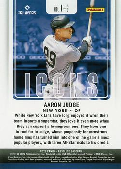 2022 Panini Absolute - Icons Retail #I-6 Aaron Judge Back