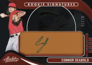 2022 Panini Absolute - Rookie Leather Signatures (Tan Leather) #144 Connor Seabold Front