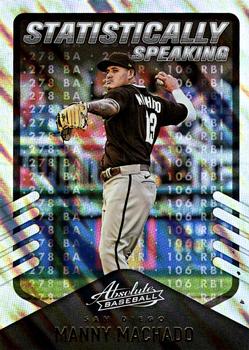 2022 Panini Absolute - Statistically Speaking Retail Lava #SS-11 Manny Machado Front