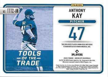 2022 Panini Absolute - Tools of the Trade 2 Swatch Retail #TTT2-AN Anthony Kay Back
