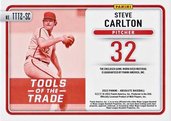 2022 Panini Absolute - Tools of the Trade 2 Swatch Retail #TTT2-SC Steve Carlton Back