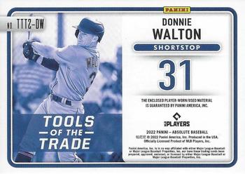 2022 Panini Absolute - Tools of the Trade 2 Swatch Retail #TTT2-DW Donnie Walton Back