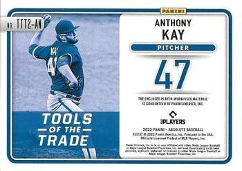 2022 Panini Absolute - Tools of the Trade 2 Swatch Spectrum Red #TTT2-AN Anthony Kay Back