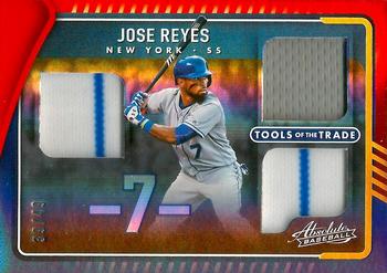 2022 Panini Absolute - Tools of the Trade 3 Swatch Spectrum Red #TTT3-JR Jose Reyes Front