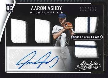 2022 Panini Absolute - Tools of the Trade 4 Swatch Signatures #TT4S-AA Aaron Ashby Front