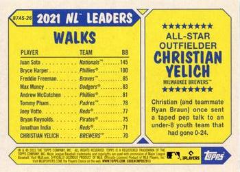 2022 Topps - 1987 Topps Baseball 35th Anniversary All-Stars Blue #87AS-26 Christian Yelich Back