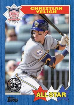 2022 Topps - 1987 Topps Baseball 35th Anniversary All-Stars Blue #87AS-26 Christian Yelich Front