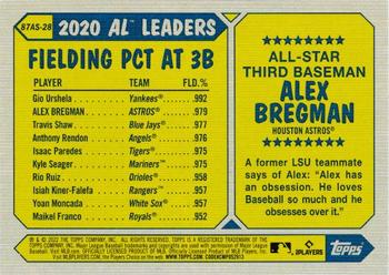 2022 Topps - 1987 Topps Baseball 35th Anniversary All-Stars Blue #87AS-28 Alex Bregman Back