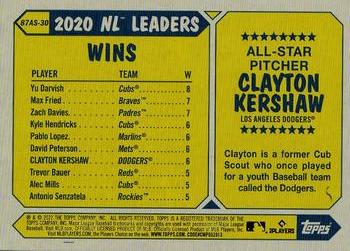 2022 Topps - 1987 Topps Baseball 35th Anniversary All-Stars Blue #87AS-30 Clayton Kershaw Back