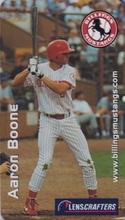 2002 Lenscrafters Billings Mustangs Decade Greats Magnet Cards #NNO Aaron Boone Front