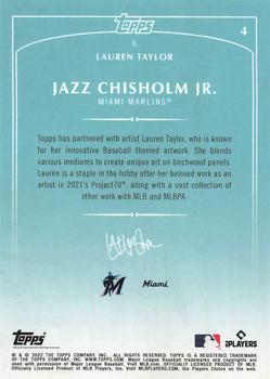2022 Topps x Lauren Taylor #4 Jazz Chisholm Jr. Back