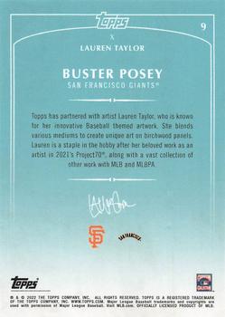 2022 Topps x Lauren Taylor #9 Buster Posey Back