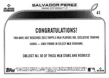 2022 Topps x MLB Players Exclusive #41 Salvador Perez Back