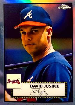 2021 Topps Chrome Platinum Anniversary - Refractor #586 David Justice Front