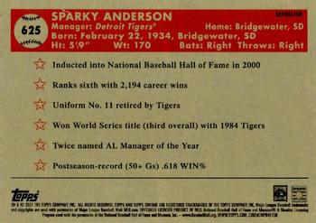 2021 Topps Chrome Platinum Anniversary - Refractor #625 Sparky Anderson Back