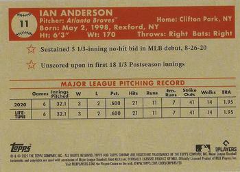 2021 Topps Chrome Platinum Anniversary - Prism Refractor #11 Ian Anderson Back