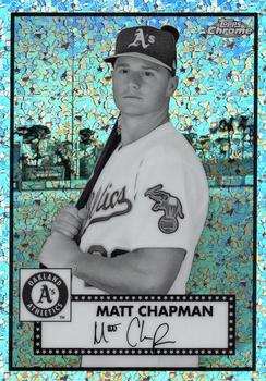 2021 Topps Chrome Platinum Anniversary - Black & White Mini-Diamonds Refractor #175 Matt Chapman Front