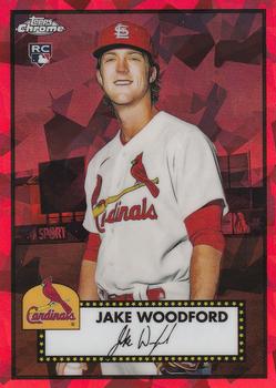 2021 Topps Chrome Platinum Anniversary - Red Atomic Refractor #91 Jake Woodford Front