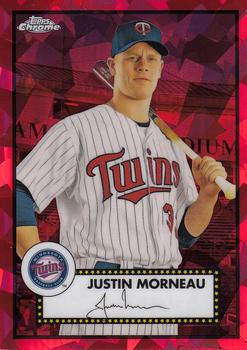 2021 Topps Chrome Platinum Anniversary - Red Atomic Refractor #479 Justin Morneau Front