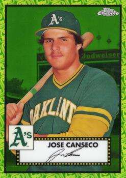 2021 Topps Chrome Platinum Anniversary - Green/Yellow 70th Anniversary Refractor #579 Jose Canseco Front