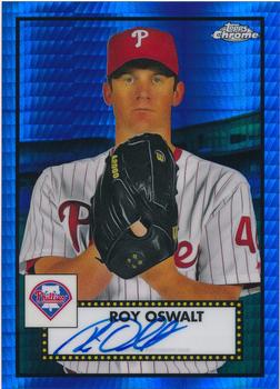 2021 Topps Chrome Platinum Anniversary - Autographs Blue Prism Refractor #PA-RO Roy Oswalt Front