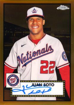 2021 Topps Chrome Platinum Anniversary - Autographs Gold Refractor #PA-JSO Juan Soto Front