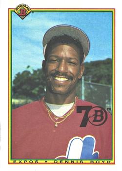 2017 Bowman - Bowman Buybacks 1990 Bowman Stamped Red #102 Dennis Boyd Front