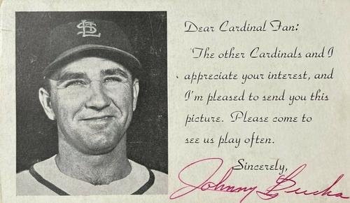1949-50 St. Louis Cardinals Photocards #NNO Johnny Bucha Front