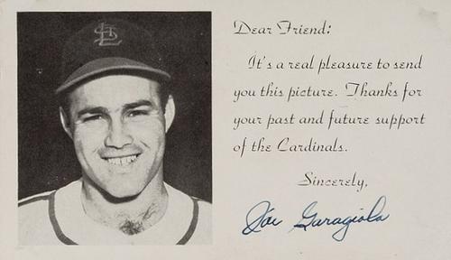 1949-50 St. Louis Cardinals Photocards #NNO Joe Garagiola Front