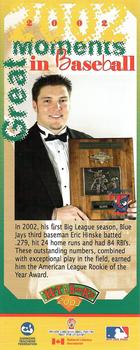 2003 Hit the Books Bookmarks Toronto Blue Jays #NNO Eric Hinske Front