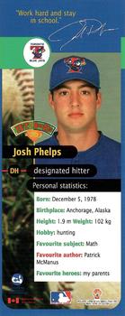 2003 Hit the Books Bookmarks Toronto Blue Jays #NNO Josh Phelps Front
