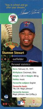 2003 Hit the Books Bookmarks Toronto Blue Jays #NNO Shannon Stewart Front
