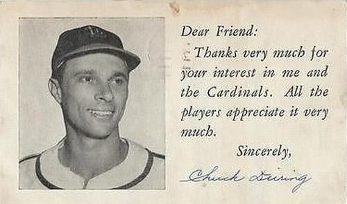 1951-52 St. Louis Cardinals Postcards #NNO Chuck Diering Front